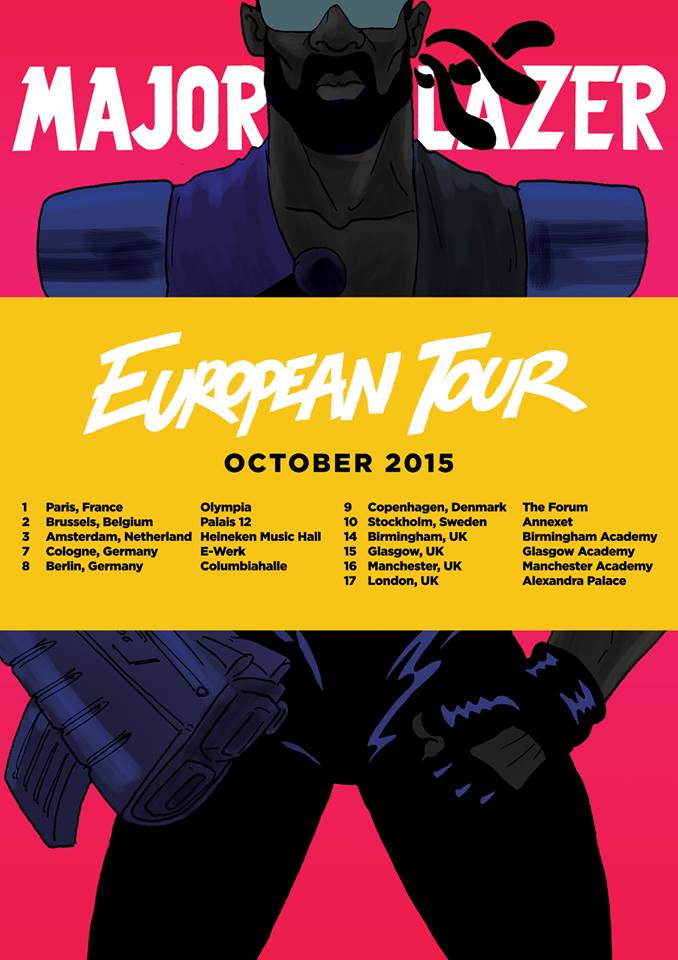 BritBoxOffice's tweet photo. #MajorLazer heads over for October shows,
#Tickets from £23+ fees onsale at 9am from http://t.co/P0QSANjWLC #BritBox http://t.co/yCcayMbx8b