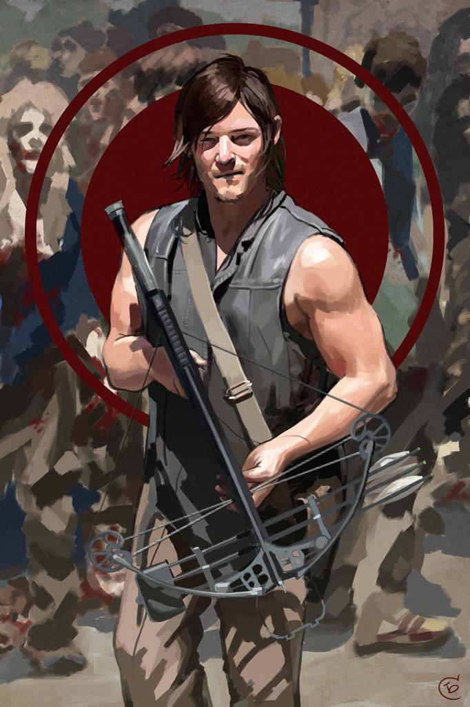SimulatorSim_'s tweet photo. Deryl Dixon. THE WALKING DEAD. #digitalart #fanart #NormanReedus #DerylDixon #TheWalkingDead #drawing #illustration http://t.co/3bqSahxxBp