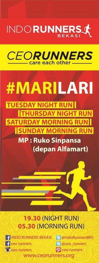 IndoRunnersBKS's tweet photo. @azmimarpaung langsung datang aja mas. Kita lari bareng http://t.co/LOFi1GhX3W