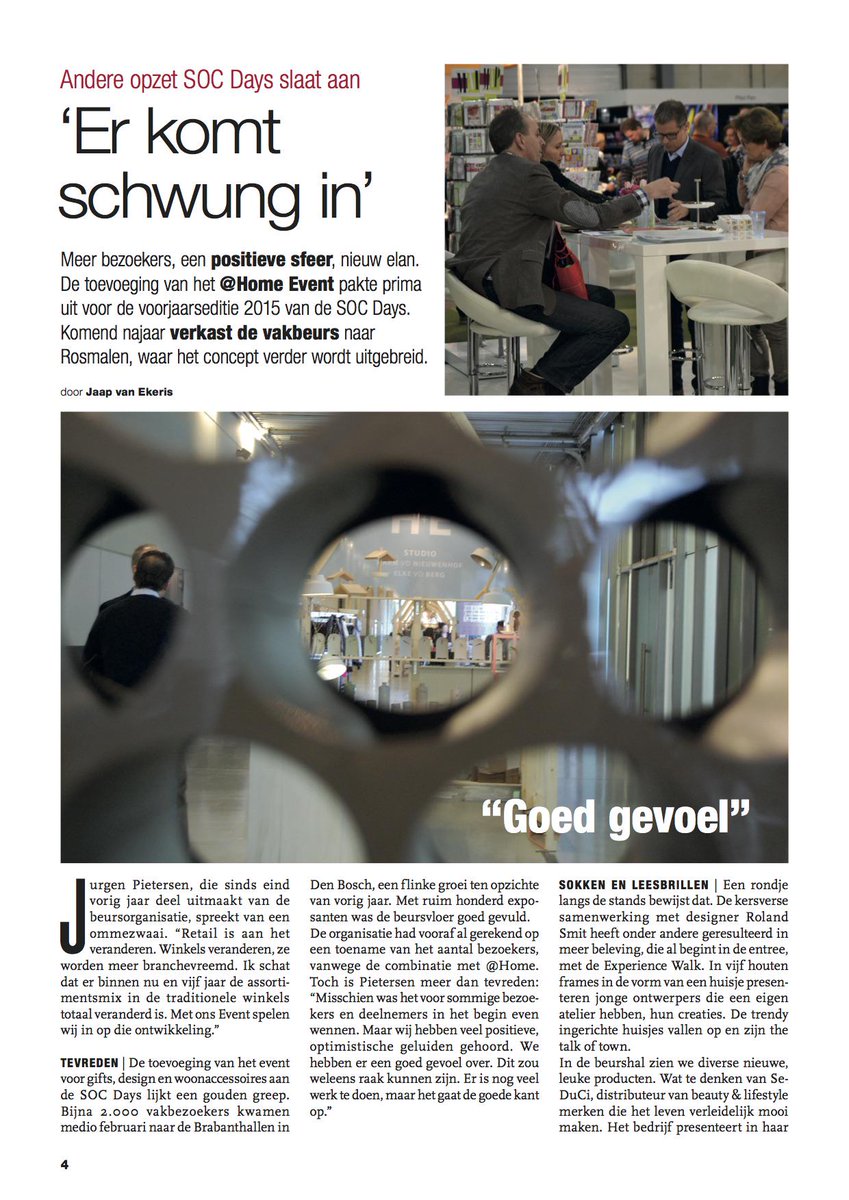 atHomeEvent's tweet photo. #HomeEvent verhuist naar Rosmalen waar het concept verder wordt uitgebreid. "Er komt schwung in" http://t.co/Xv1DMQslpH