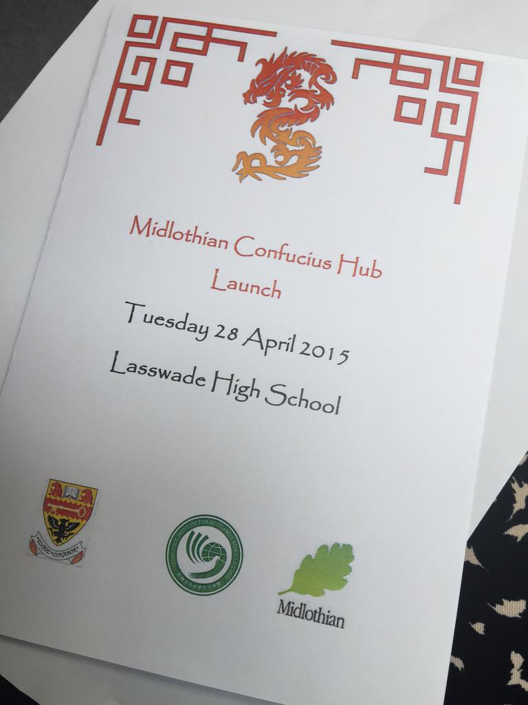 CEC1plus2's tweet photo. Congrats to @ML1plus2 on the launch of your #Confucius classroom hub at @LasswadeHSC #sharemandarin @CISSStrathclyde http://t.co/cxT9tEmUFu