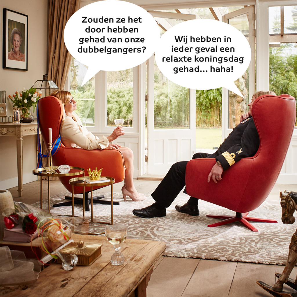 Had u het door? #inhaker #Koningsdag #relaxedmoment #prominent