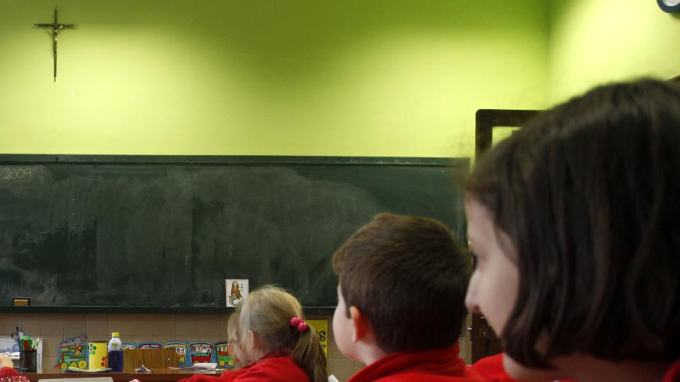 IrishTimes's tweet photo. Religion in school: ‘Does Jesus Christ like the schools being separated like this?’ http://t.co/I5qiRVNXqx http://t.co/ZxN0uG6gzJ