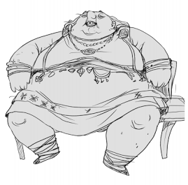 FakeFishGames's tweet photo. #concept of Osmotar the grumpy pub landlord at Kalevala. #indiedev http://t.co/UwYjrCjVlN