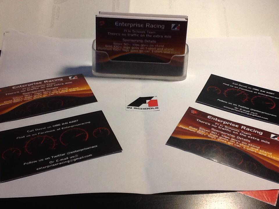 enterpriserace1's tweet photo. Great work guys 24 hours to go business cards stand and vinyls look unreal @F1inSchoolsIRL #F1inSchoolsIRL http://t.co/bslqxeovLq