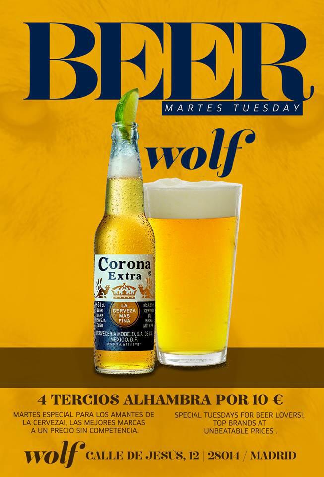 wolfcocktailbar's tweet photo. Sabes lo que toca los #martes en #wolfbar ? #BEER !! #Madrid #cerveza #beer #cervecerosdemadrid #cerveceros #amigos http://t.co/qEPQx7Zy4p