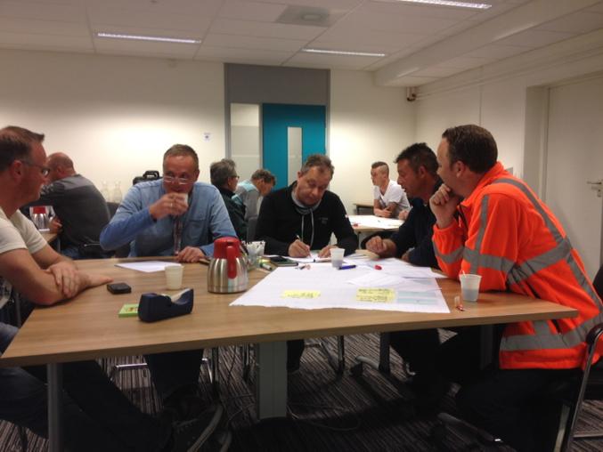 NicvanRij's tweet photo. Leab workshop asfaltverwerkingsploeg  #leab #asfalt #trainen #bam http://t.co/uyCoCGw6mL