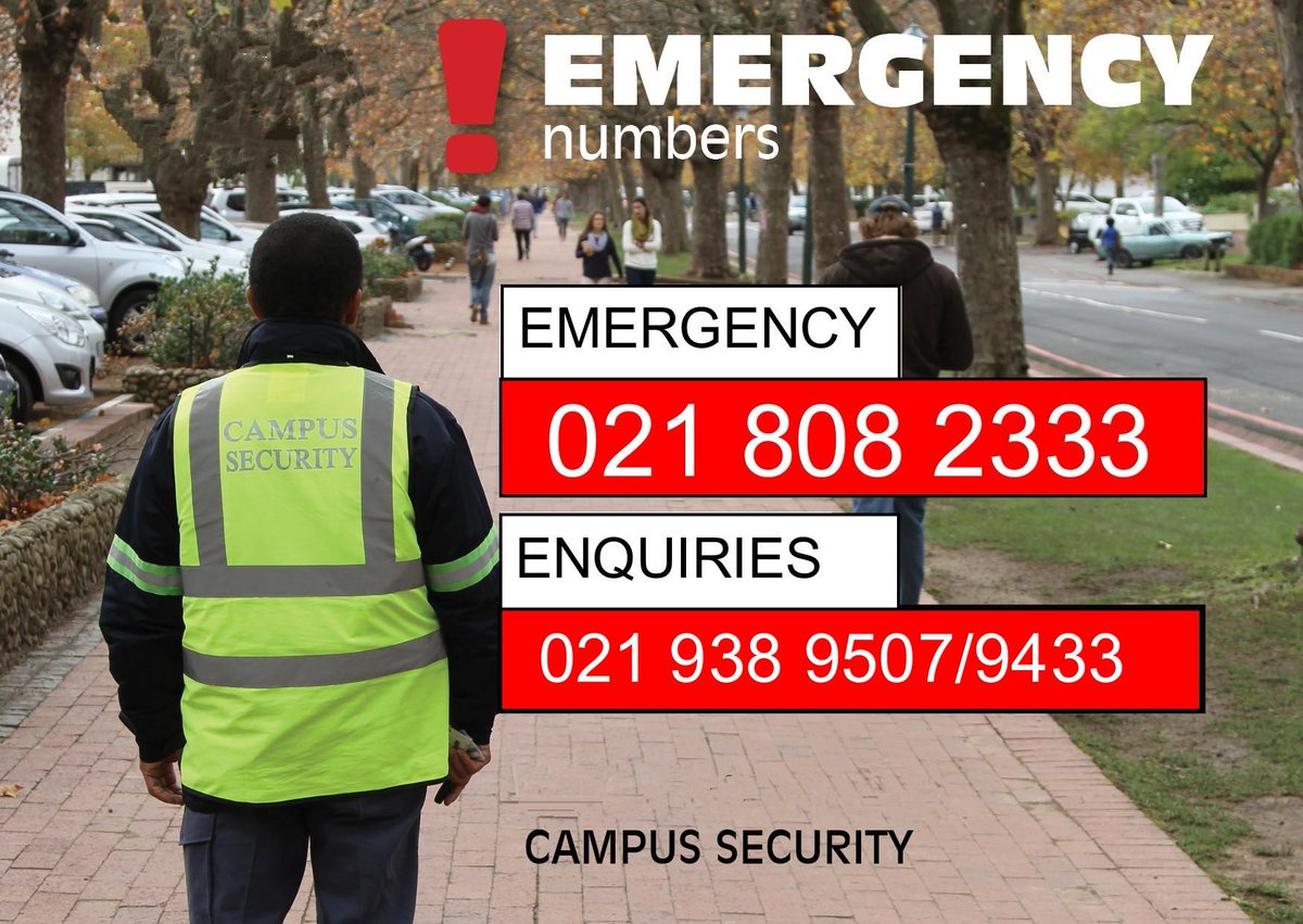 Campus Security 24/7 Emergency Number:
021 808 2333