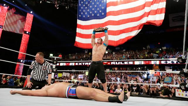 SamirTalksGraps's tweet photo. Happy to see the Champ @JohnCena retain the #USTitle at #ExtremeRules. RT if U too. #RussianChain. http://t.co/h7120ppxkK