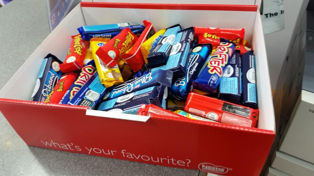 TheInkLab's tweet photo. Free chocolate bar to every customer today @LBC @mrjamesob no matter who you are! http://t.co/FYkZQdeE4t