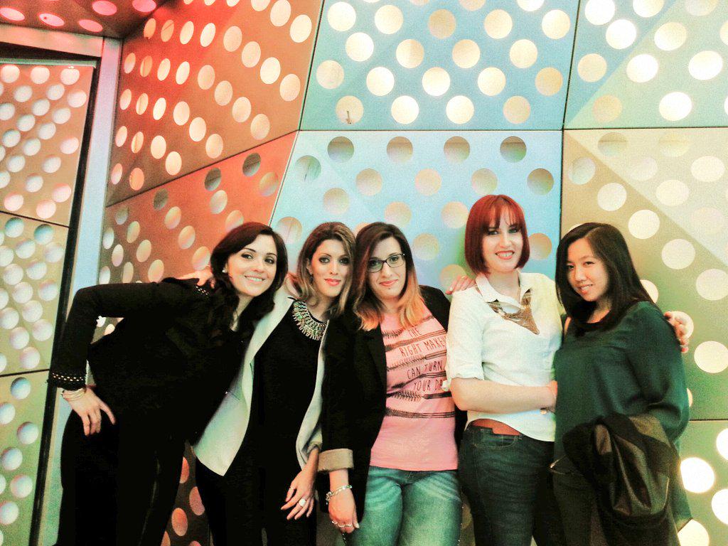 juppina's tweet photo. #chebellas tutte noi all'auditorium multimediale di @RDSca con gli @SpritzforFive - pronti per #PitchPerfect2!!! http://t.co/DTrge3bz9Q