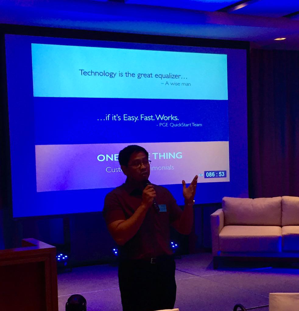PGESolutions's tweet photo. #Technology became our driver says President of Motech @PGESolutions @NetSuiteAPAC #QuickStart #ERPMadeEasy http://t.co/IJvmAkMBqX