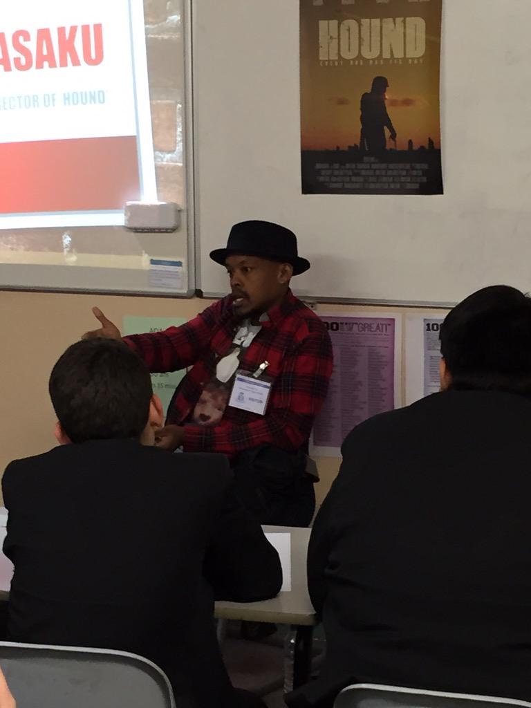 IsleworthSyon's tweet photo. Simba Masaku is giving Y10 Media students great advice about creating a trailer. http://t.co/VTvrCOvmdv