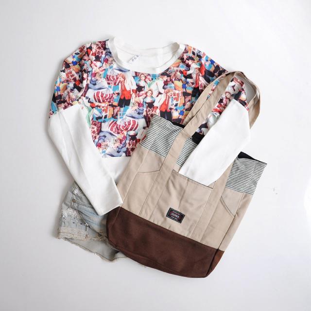 Today Essentials with our Gardenist totebag. Made from hickory and twill fabric. 3 inner pocket for your daily stuff.