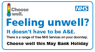 Get the right treatment this May Bank Holiday – choose the right NHS service for you bit.ly/1HN9ZyQ