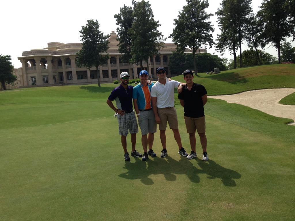 Proper day of golf with the lads at @ITCHotels classic course. #27holes @albiemorkel @QuinnyDeKock69 @travishead34