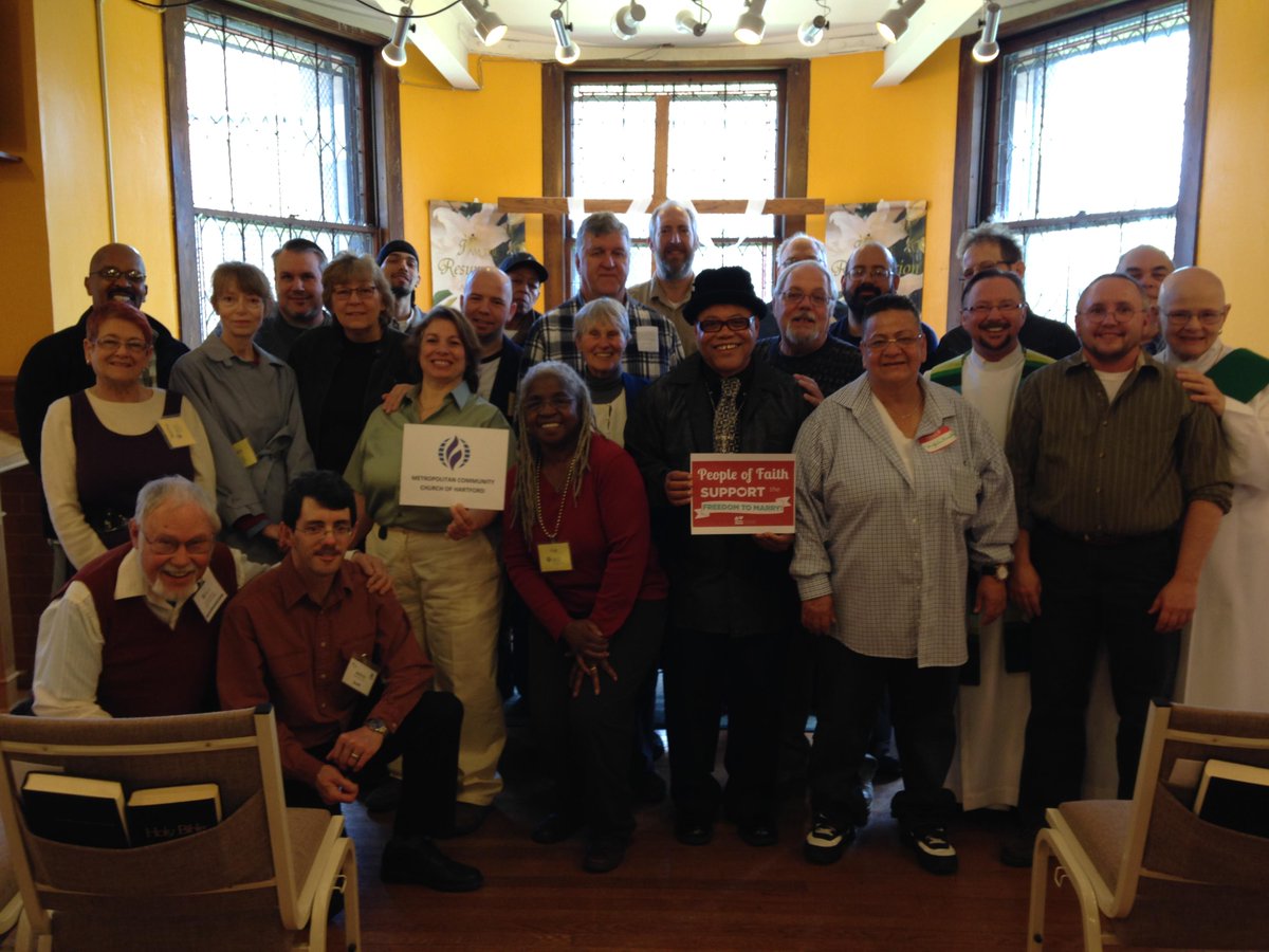 freedomtomarry's tweet photo. The Metropolitan Community Church of Hartford, #Connecticuit knows that #LoveMustWin today! http://t.co/n9sLqu0tez http://t.co/I5nQsgRFXD