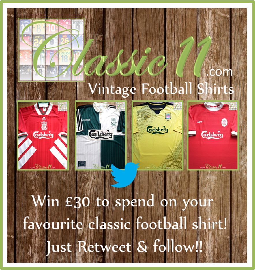 AnfieldIndex's tweet photo. Win £30 to spend on a Classic Shirt of your choice!

For a chance to win RT this tweet, follow us &amp; @Classic11Shirts http://t.co/K0YuTWewfS