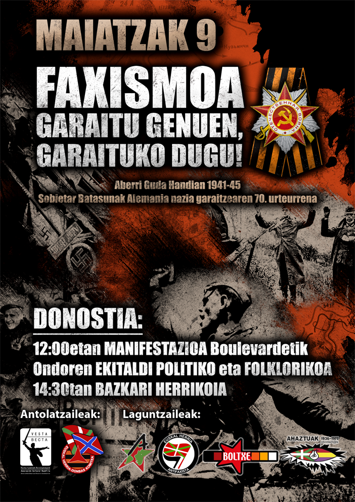 EHDonbass's tweet photo. Bilboko Asanblada Antifaxistak @BilboAntifa bat egiten du Maiatzaren 9aren deialdiarekin. #EuskalHerriaAntifaxista http://t.co/gORhBdWofH