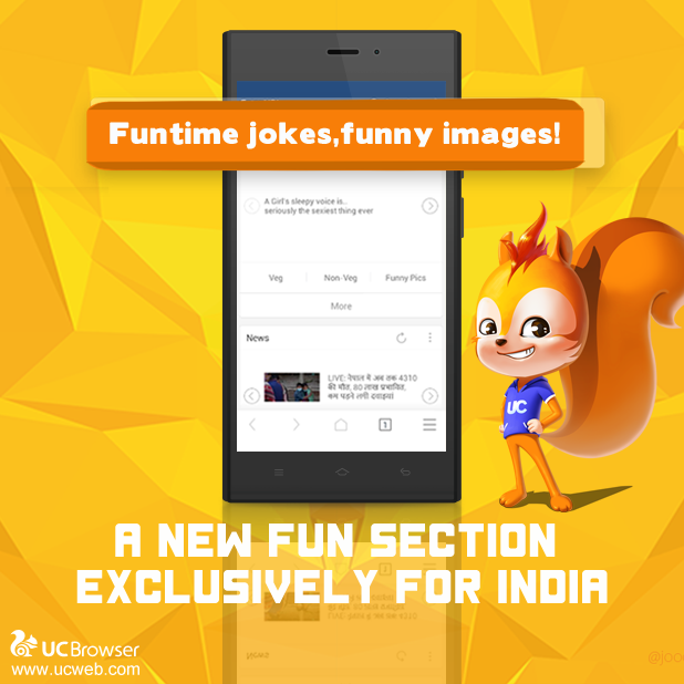 UCBrowserIndia's tweet photo. Have you tried the all new 'Fun Time' section of #UCBrowserMini yet? Try it now! http://t.co/iucTDlCnO5