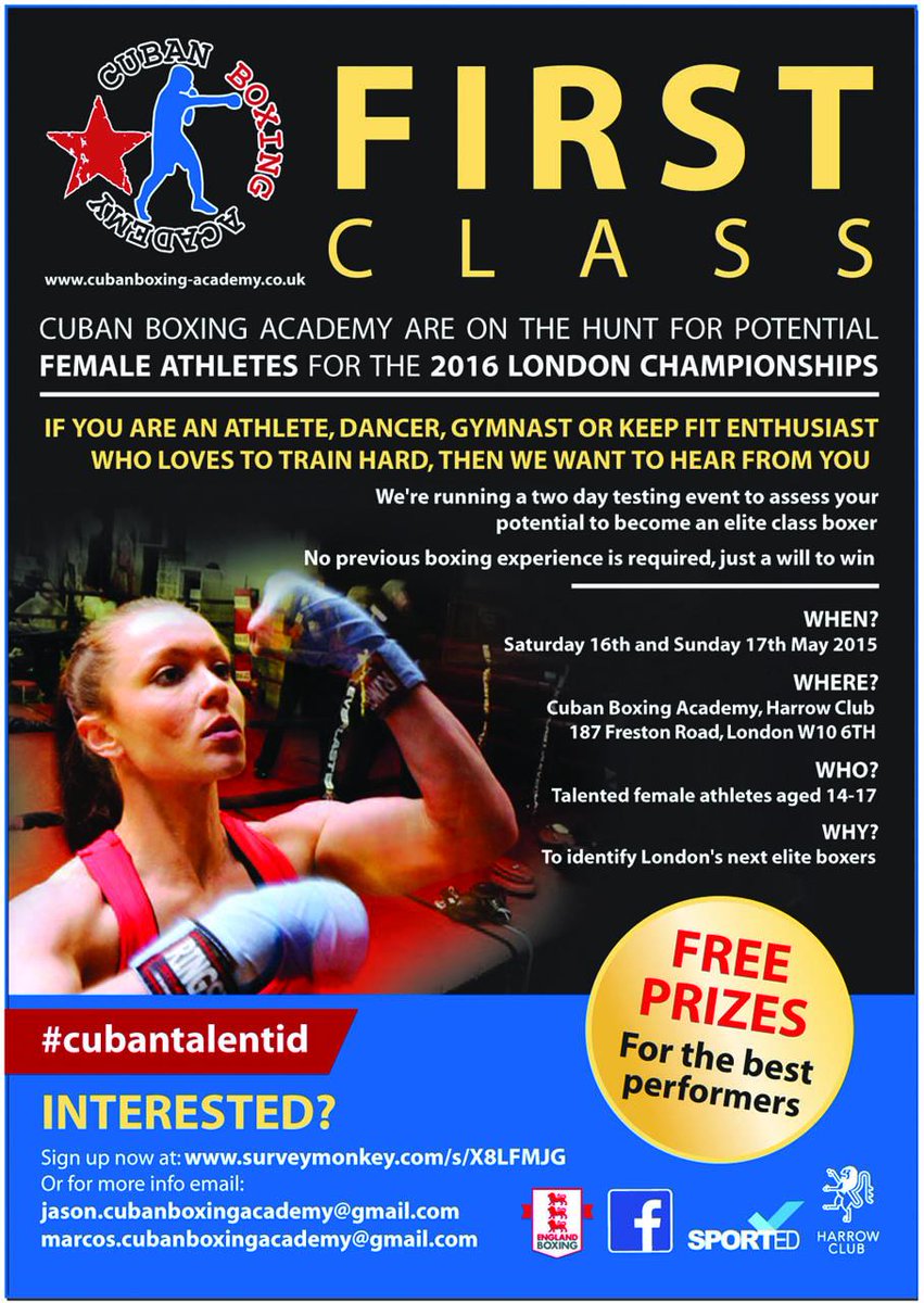 CubanBoxingAcad's tweet photo. @ThisGirlCanUK 
Hi TGC
Please help us promote our programme empowering West London girls aged 13-17.
@CubanBoxingAcad http://t.co/QVXGyKcS9M