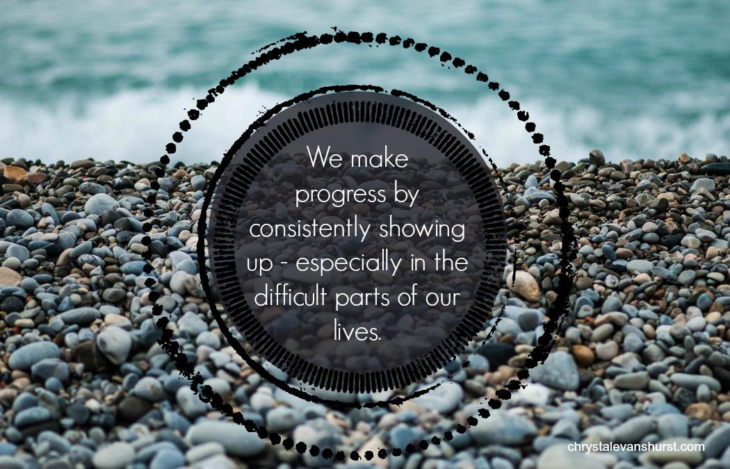 We make progress by consistently showing up, especially in the difficult parts of our lives. 

bit.ly/1DRhOOg