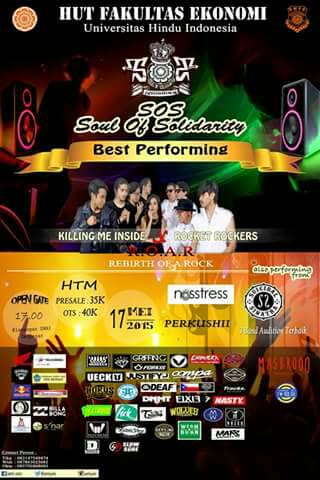 Don't remember guys for Best Perfoming by Killing Me Inside n' Rocket Rocker 17 Mei 2015 at Lapangan UNHI Denpasar 🎉