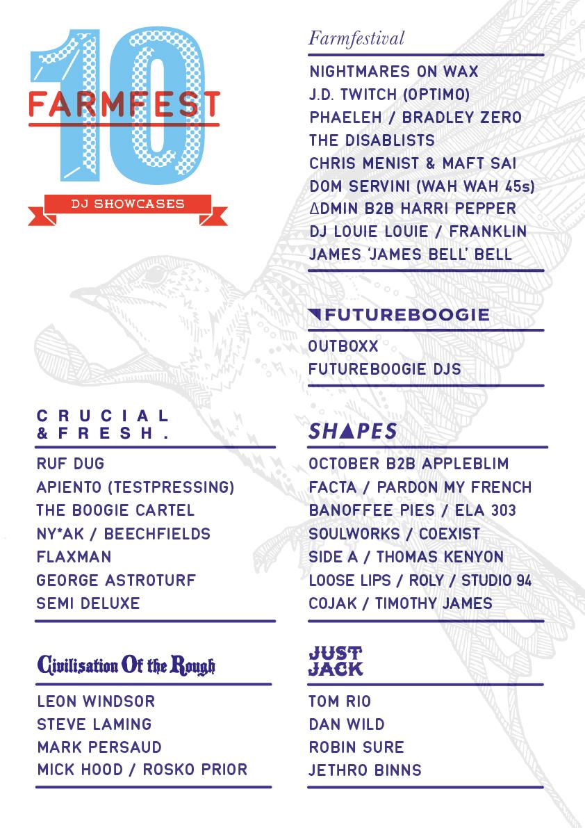Farmfestival's tweet photo. DJ LINEUP REVEALED @appleblim @djoctober @Outboxxbristol @futureboogie1 @ShapesBristol http://t.co/BrjS7ixEHc @DJmag http://t.co/UYpQARqdMJ