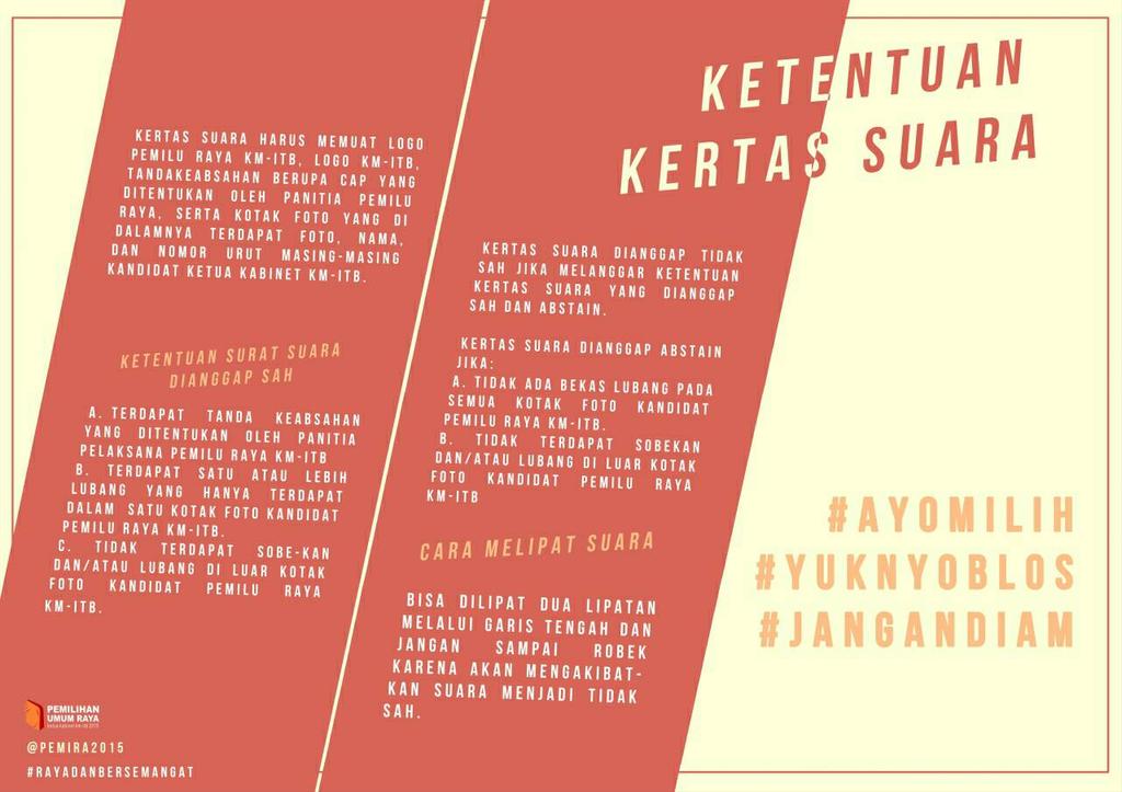 [YUK NYOBLOS!]
(4) Ketentuan kertas suara <a href="/arspraeparandi/">HMF 'Ars Praeparandi' ITB</a> <a href="/HMRH_ITB/">HMRH ITB</a> <a href="/IMAG_ITB/">IMA Gunadharma</a> <a href="/HMFT_ITB/">HMFT-ITB</a> <a href="/suaraGEA/">HMTG ''GEA'' ITB</a> <a href="/HME_ITB/">HME ITB</a> <a href="/HMP_ITB/">HMP PL ITB</a>