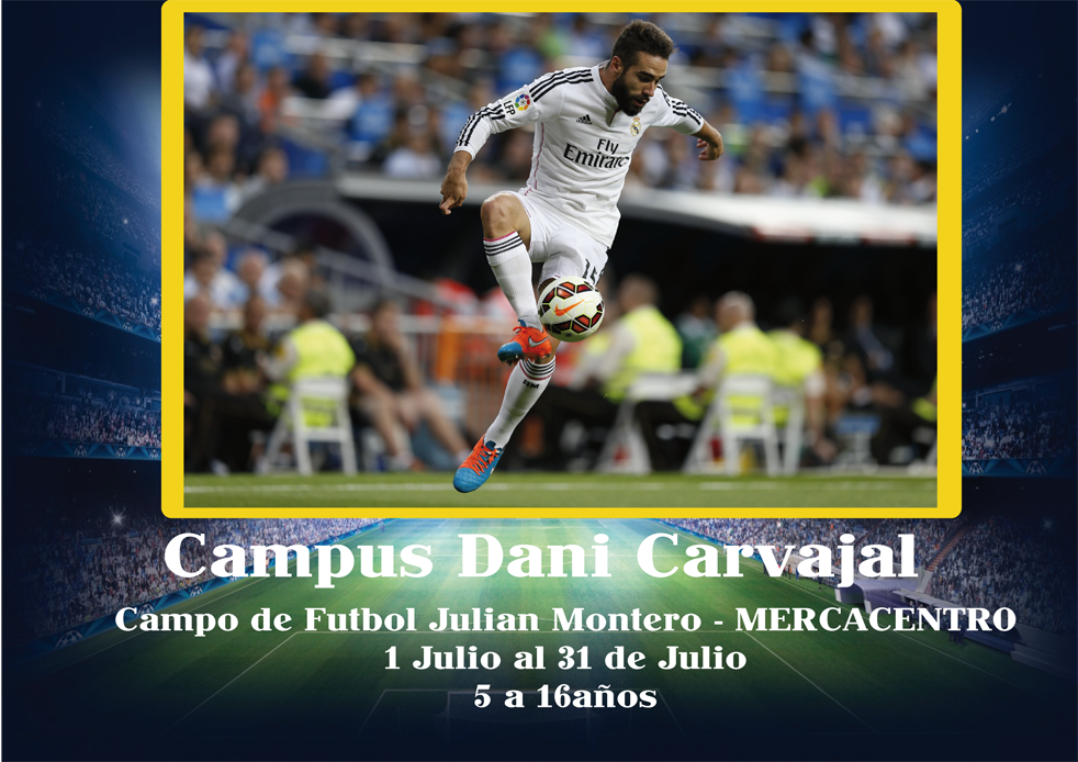 Campus_Carvajal's tweet photo. http://t.co/C7aH3X96E5
Primera edición del Campus Dani Carvajal en Leganés.
Plazas limitadas, ¡Apúntate ya! http://t.co/xfLhyDCNp0