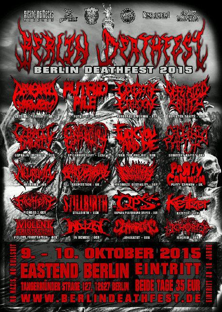 Berlin Death Fest, 9 - 10 Oktober 2015.