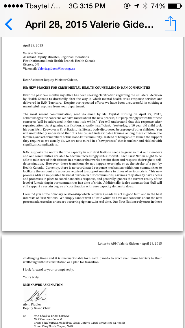 gcfiddler's tweet photo. My letter to Health Canada sent today...another sad example of govt' putting up barriers.
#CrisisResponse
#Keewaywin http://t.co/a3kGJwCF7y