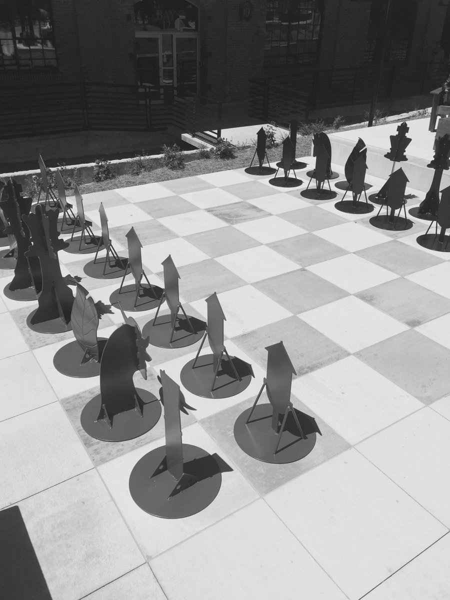 ATCDurham's tweet photo. Have you played a chess match on our outdoor chess board?!?! What are you waiting for... #ATCChess http://t.co/NYCHvVs07x