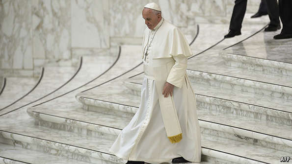 TheEconomist's tweet image. Pope Francis on climate change: "in great part it is man who has slapped nature in the face" econ.st/1b9vs8g