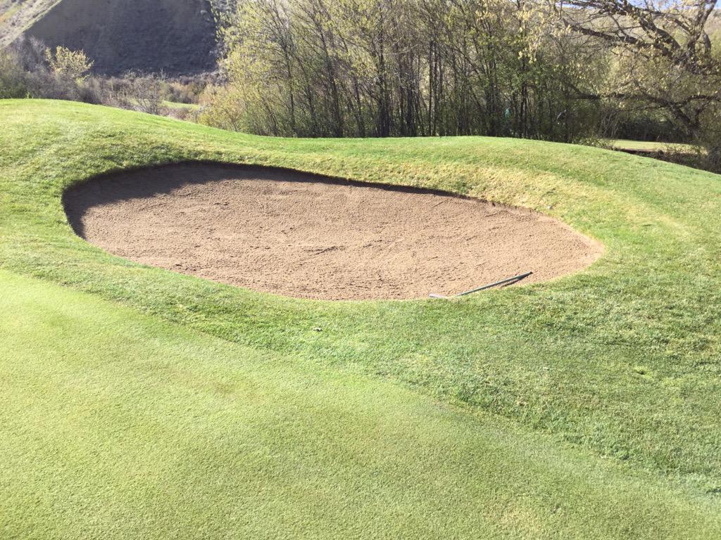 Rake them smooth and they are ready for play.  Lots of work but they're much better than before.