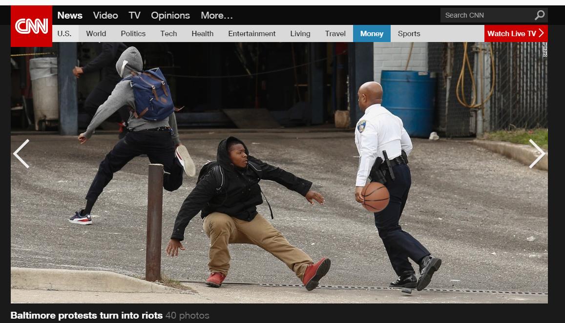 I wonder if this cop will be indicted for breaking this guy's ankles? #BaltimoreRiots