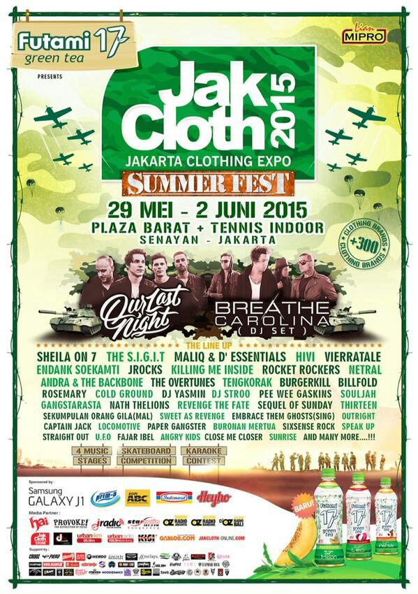 Ready for #jakcloth #summerfest2015 ? | 29 mei - 2 juni 2015 | plaza barat &amp; tennis indoor senayan jakarta