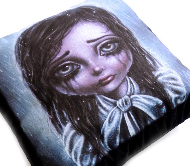 MakingMyths's tweet image. Let the Rain Fall #cushion available from artbytabitha.bigcartel.com  #artbytabitha #dollart #illustration