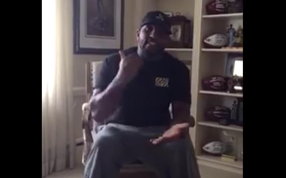 BleacherReport's tweet photo. VIDEO: Ray Lewis speaks out passionately against Baltimore riots: "Kids go home! Stay home!" http://t.co/BJc4roitBA http://t.co/PQsQjWNpo3