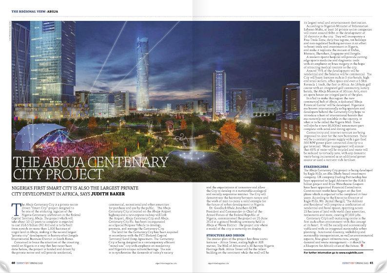 ExpertViewMag's tweet image. Abuja Centenary is Nigeria's 1st #smartcity &amp;amp; largest private city development in Africa bit.ly/1b78WwT