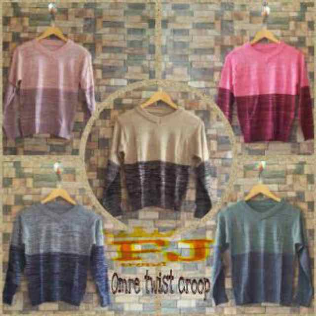 Ombre twist crop 75rb