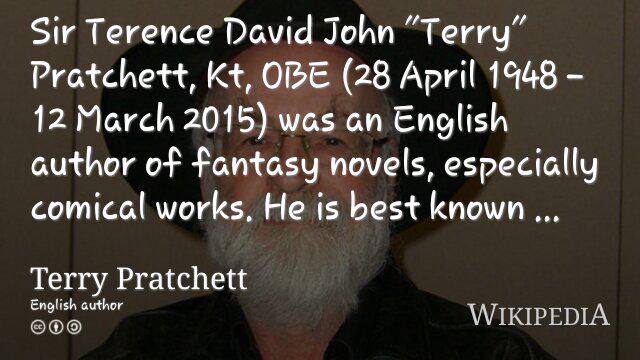 Happy birthday to the late \"Terry Pratchett\", raise a pint today! on 