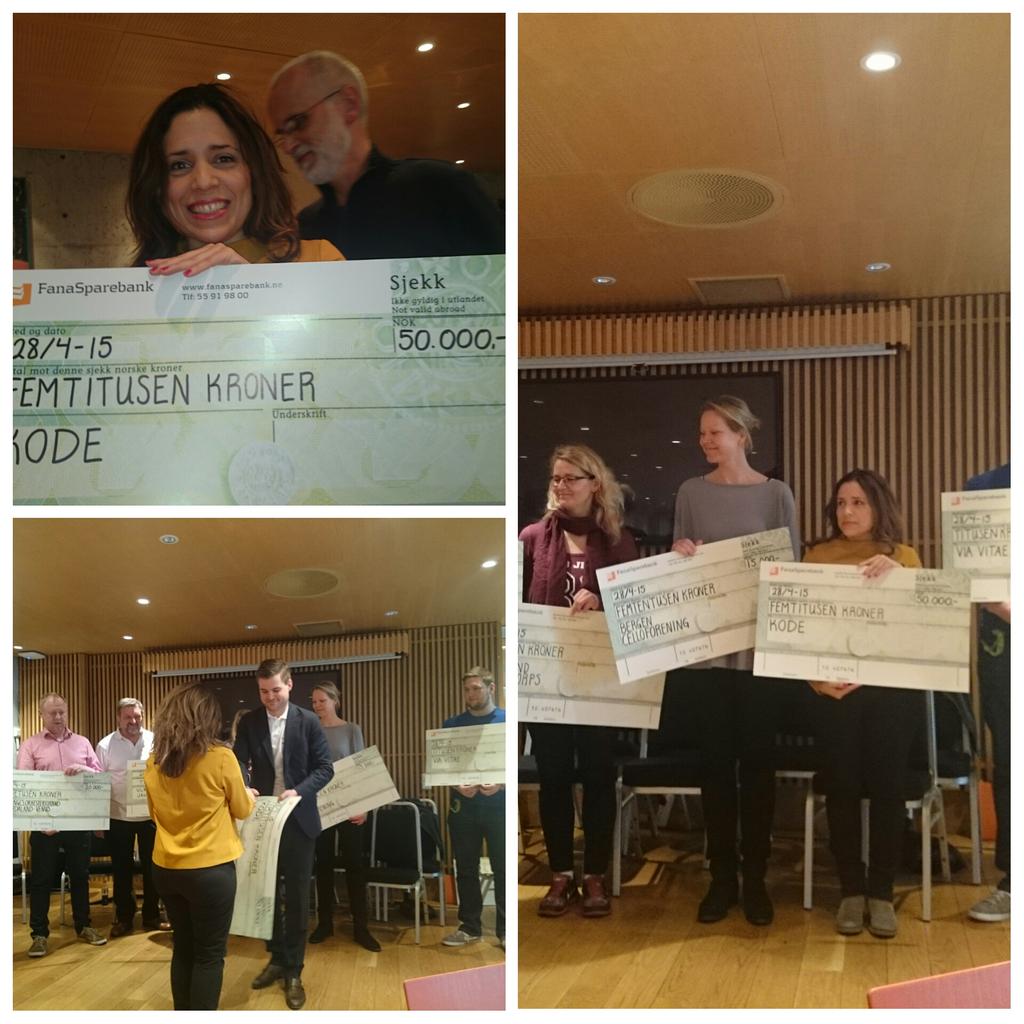 Tusen takk til #FanaSparebank for 50 000,- til utstillingen #drømmedryss i KODE #kodebergen <a href="/mayrelena/">Mayrelena Bermudez</a>