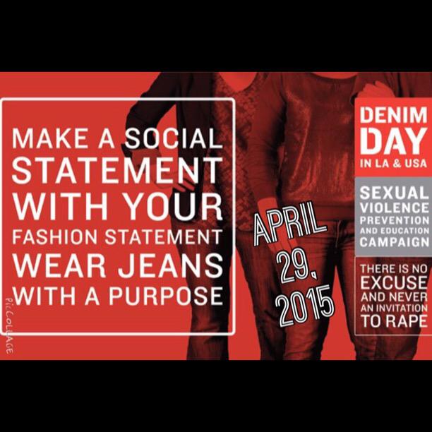 Wear denim with a purpose tomorrow! Stop by TC 230 Lobby to take the  #DenimDay pledge from 11 a.m.-1p.m.