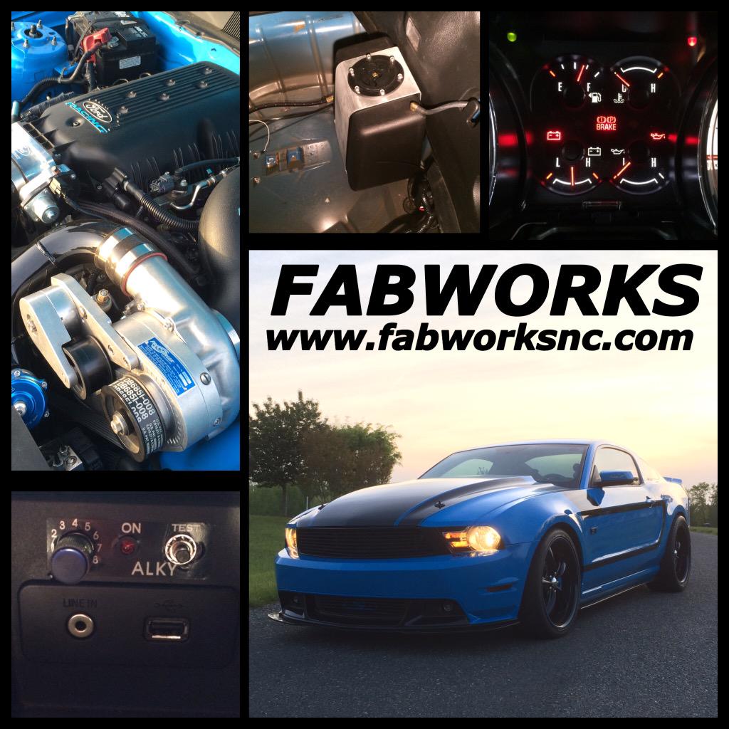 FabWorksNC's tweet photo. Forgot to post finished product on helping @strouddesigns with the #MethInjection install on the #mustang #fabworks http://t.co/IeoLNsWuBM