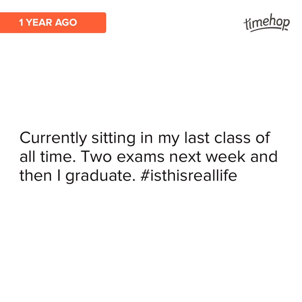 christaplease's tweet photo. Cant believe it's been a year since I finished college. MY GOODNESS what a year it has been! http://t.co/TqPfMWNmB4