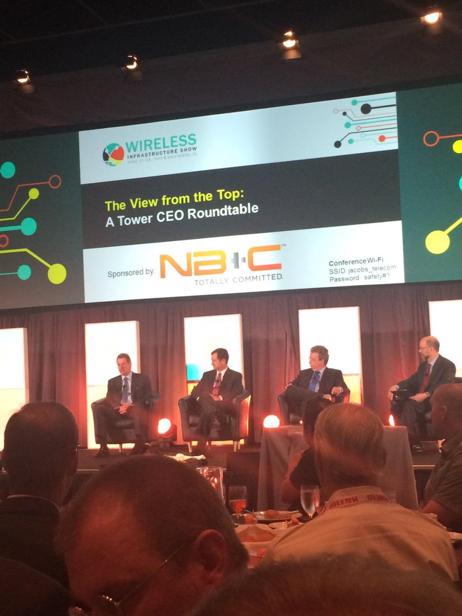 NBC_Wireless's tweet image. Proud to sponsor the View From The Top panel at the Wireless Infrastructure Show @PCIA #totallycommitted