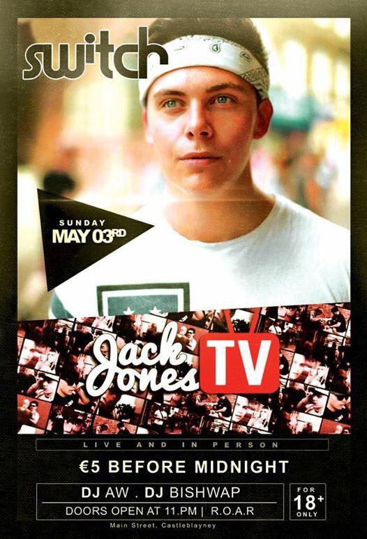 SwitchNightclub's tweet photo. RT To Win Free Entry @jackjonestv @SwitchNightclub Sunday 3rd May with DJs @Aidan__Ward &amp; @DJEAMONBISHOP #Switch 🎶🍺🍀 http://t.co/AV0NtcuNS6