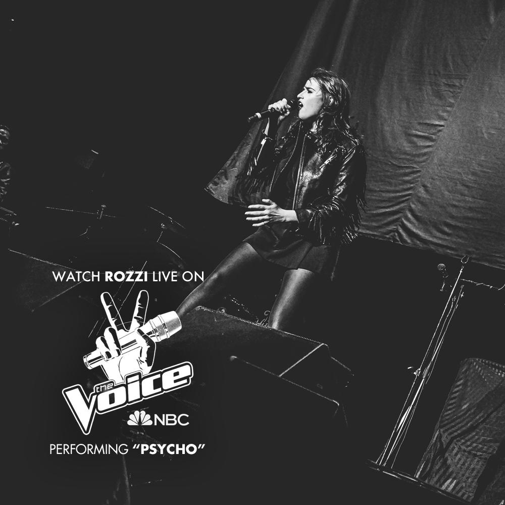 maroon5's tweet photo. Watch #RozziOnTheVoice tonight, performing her single 'Psycho'. Get it on @iTunesMusic today- http://t.co/YE9tXumcKE http://t.co/bRqDgEnWFK