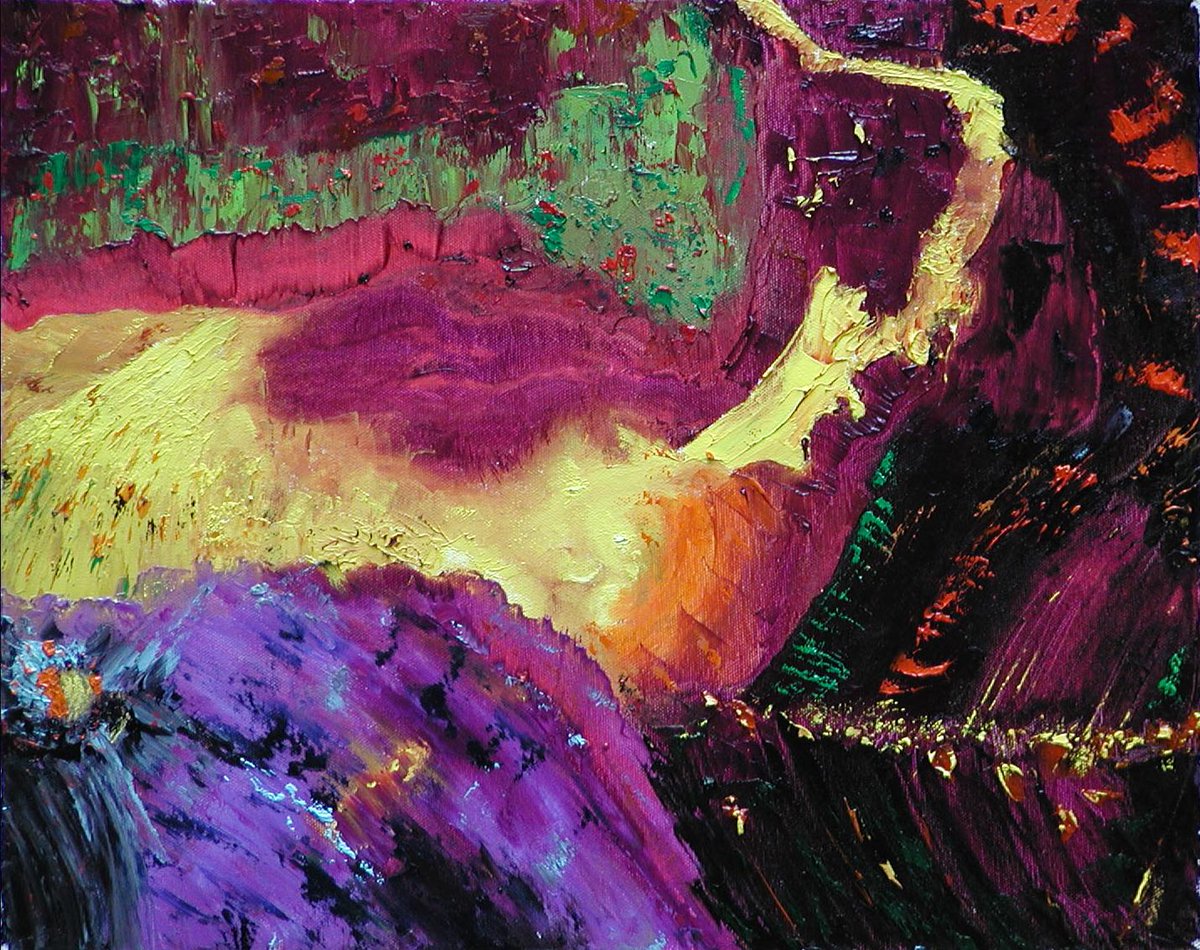La corsa del drago (50 x 40) olio su tela - anno 2005